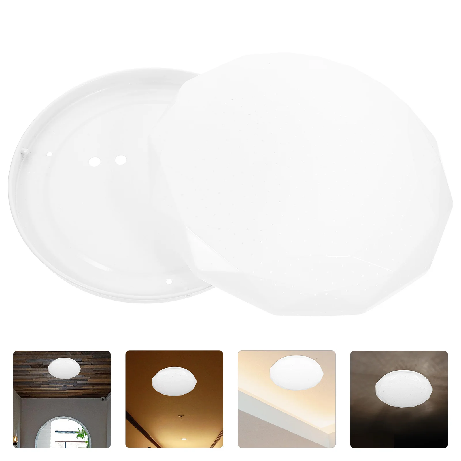 

Round Ceiling Lamp Shade Plastic Flush Mount Light Fixture Cover For Bedroom Living Room Modern Led Ceiling Light