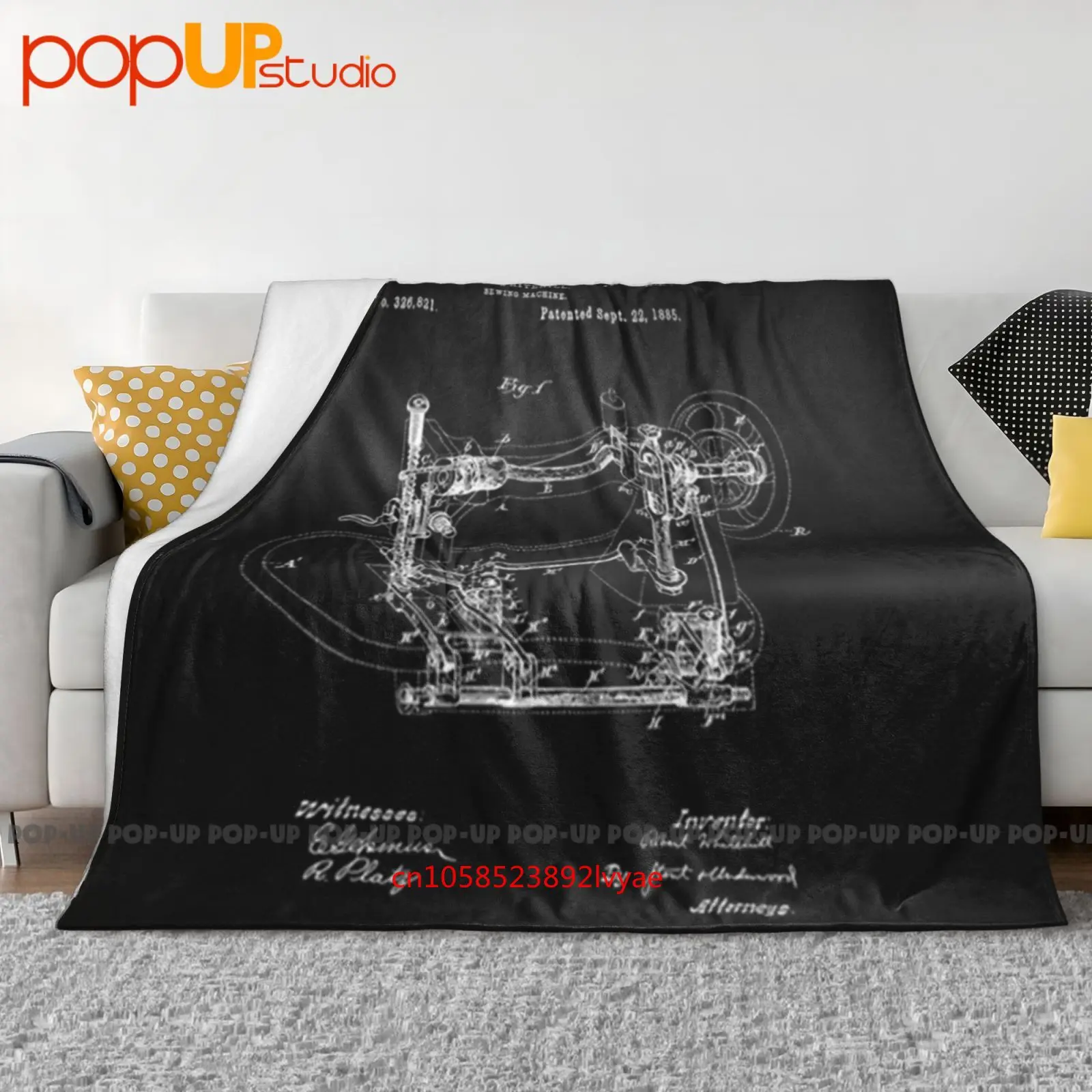 Sewing Machine Patent Sewing Patent Art Ultra-Soft Blanket Quilt Winter Sofa Cover Bed Covers