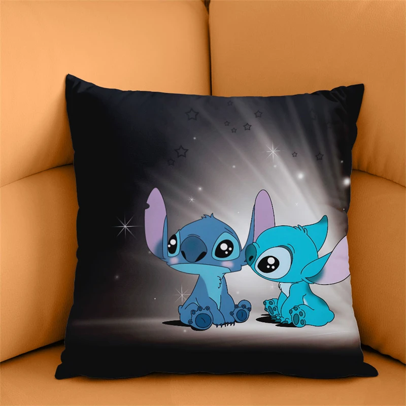 New Cute Disney Stitch Star Pillow Anime Secondary Peripheral Pillow Sofa Bed Head Pillow Cover Cushion Cover 45x45 cm Fashion