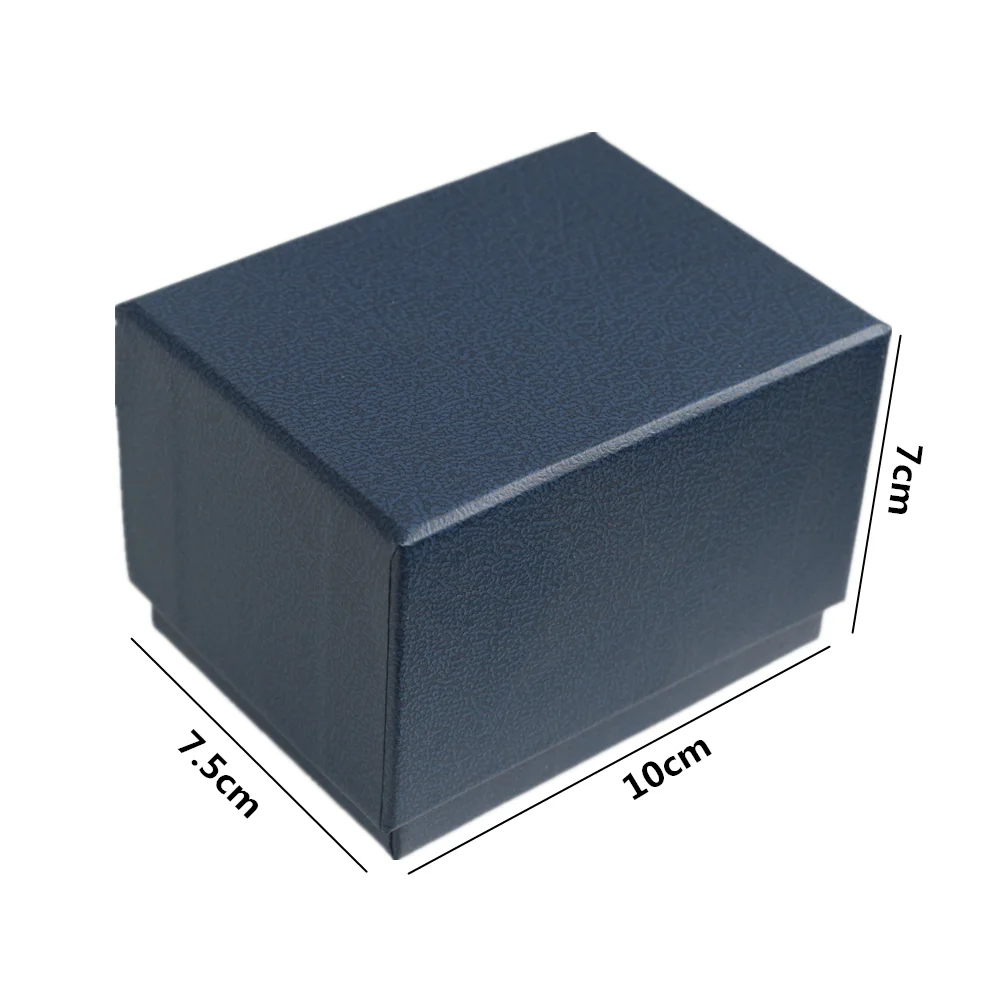 กล่องเก็บนาฬิกาลายลิ้นจี่สีน้ำเงินดำแดงสไตล์เรโทร WESTBULL กล่องใส่เครื่องประดับ กล่องโชว์สินค้า กล่องของขวัญ