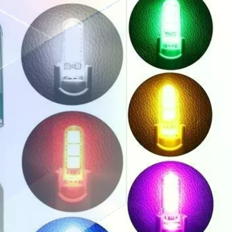 Shock Resistant T10 LED Strobe Car Signal Bulbs 10 Pack 5630 6SMD Flashing Lamps for Side Marker Lights
