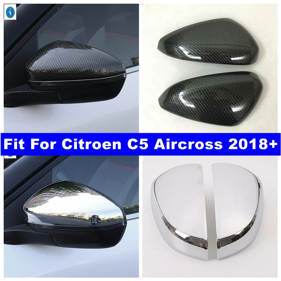 

ABS Car Door Rearview Mirror Shell Cover Trim Accessories For Citroen C5 Aircross 2018 - 2024 / Peugeot 3008 5008 GT 2017 - 2023