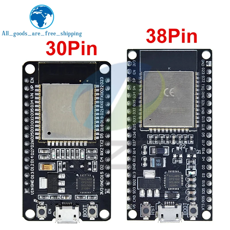 TZT ESP32 Development Board WiFi+Bluetooth Ultra-Low Power Consumption Dual Core ESP-32S ESP32-WROOM-32D ESP32-WROOM-32U ESP 32