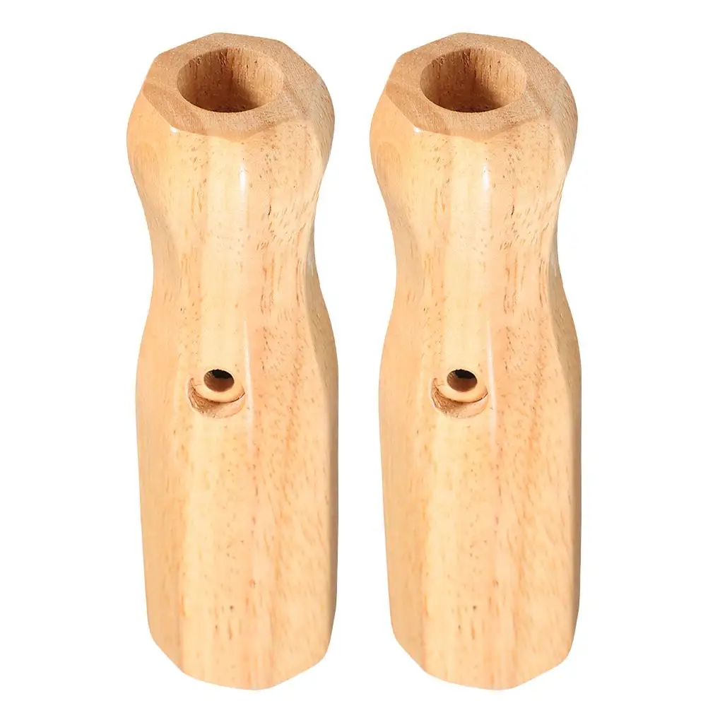 

2Pcs Football Table Handle Foosball Accessories Wooden Octagonal Grips Replacement Solid Wood Soccer Bar Game Parts Table