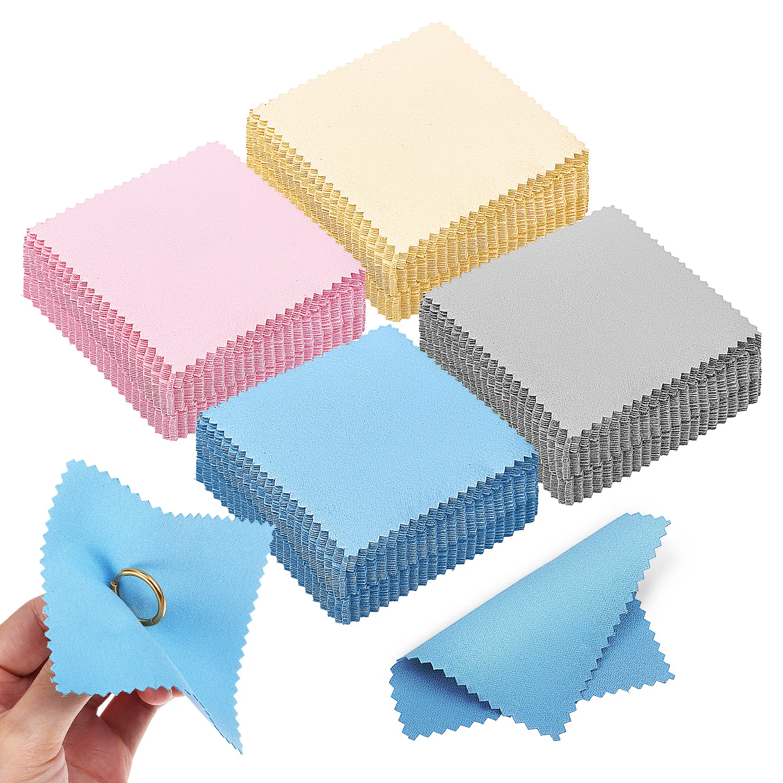200pcs Polishing For Jewelry 8x8cm Glasses Jewelry Cleaner Wipes Lens Cleaner Polishing Cloth For Eyeglasses Silver Cloth