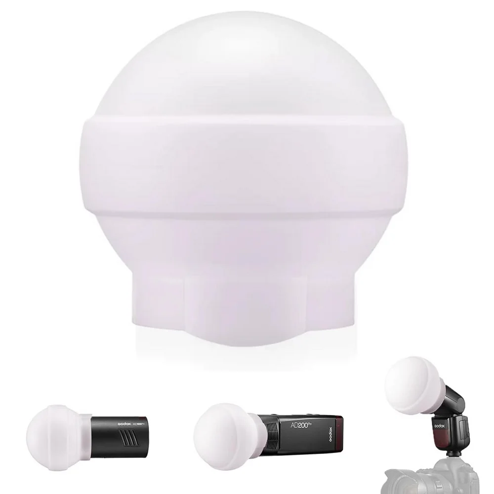 Mcoplus Flash Diffuser Silicone Dome Collapsible AK-R22 for Godox V1 V1Pro V100 Round Head Flash AD100Pro II AD200Pro II AD200