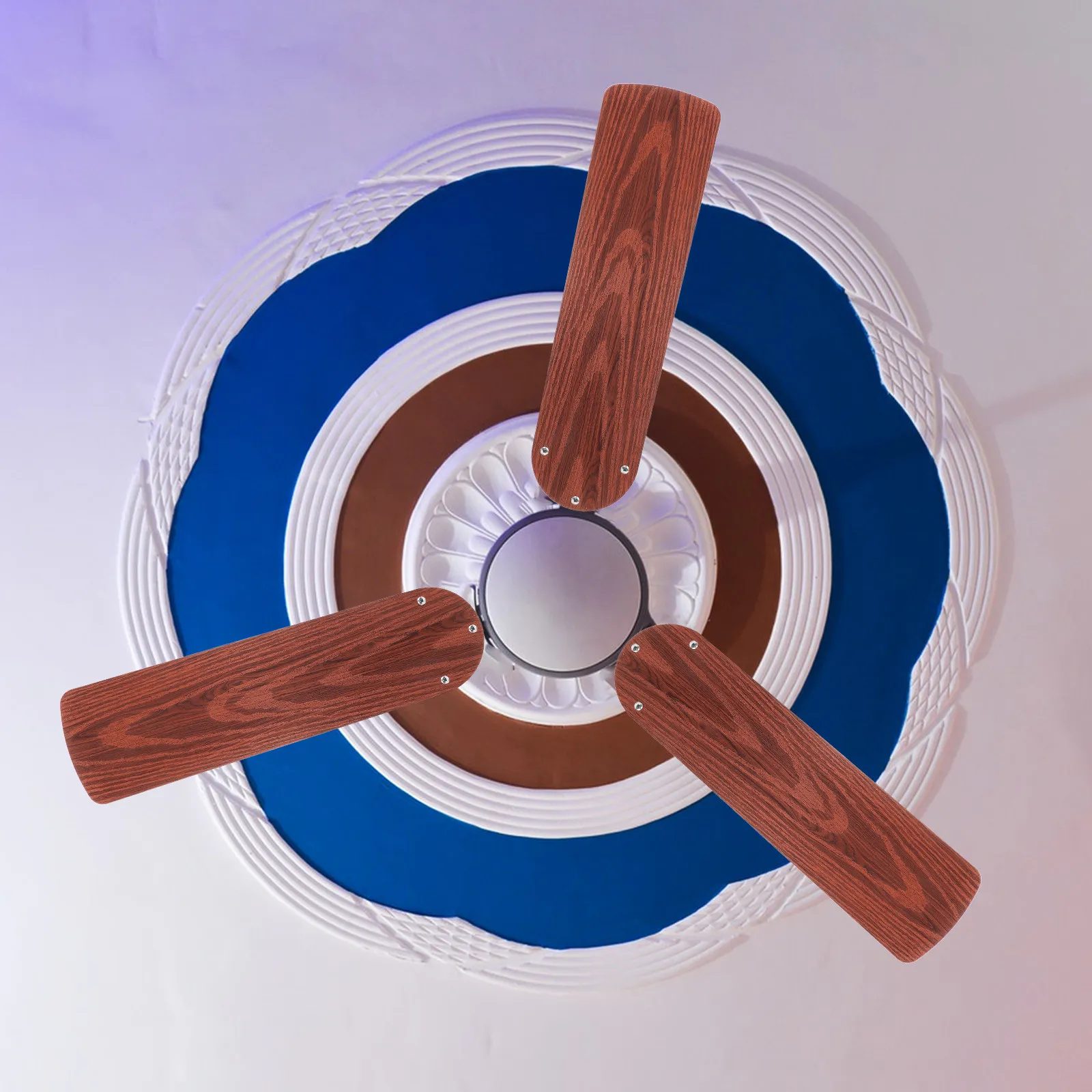 Plastic Ceiling Fan Parts Replacement Cooling Wood Grain Blades Walnut Pattern 7inch Kit High Performance