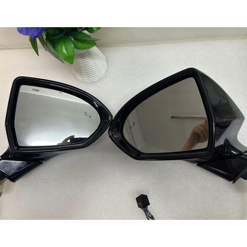 

13-wire Rear Mirror Assembly Rearview Mirror Manual Folding Black Paint For MG 4 MG4 EV Mulan 2022 2023 2024 2025