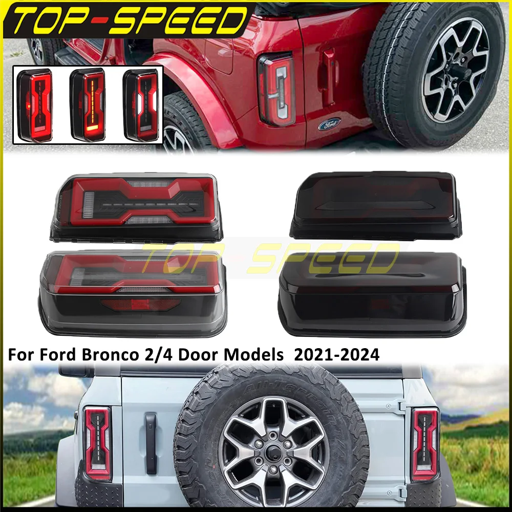 For Ford Bronco 2/4 Doors Model LED Cars Rear Turn Signal Light Red Tail Position Reverse Light Assembly Red Running Indicator