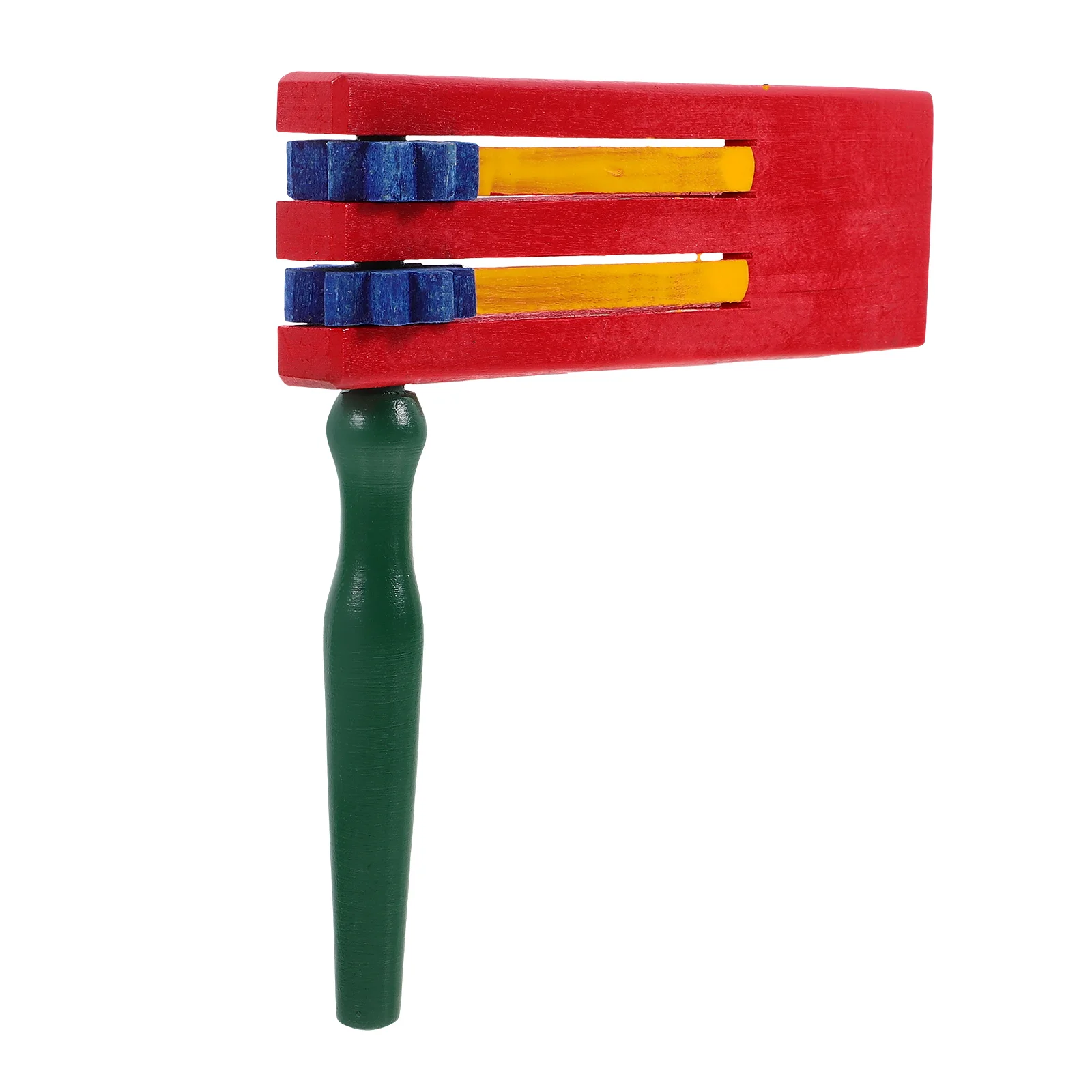 

Wooden Ratchet 2 Layer Rotating Castanet Handheld Noise Maker Educational Musical Instrument for Kids Early Learning