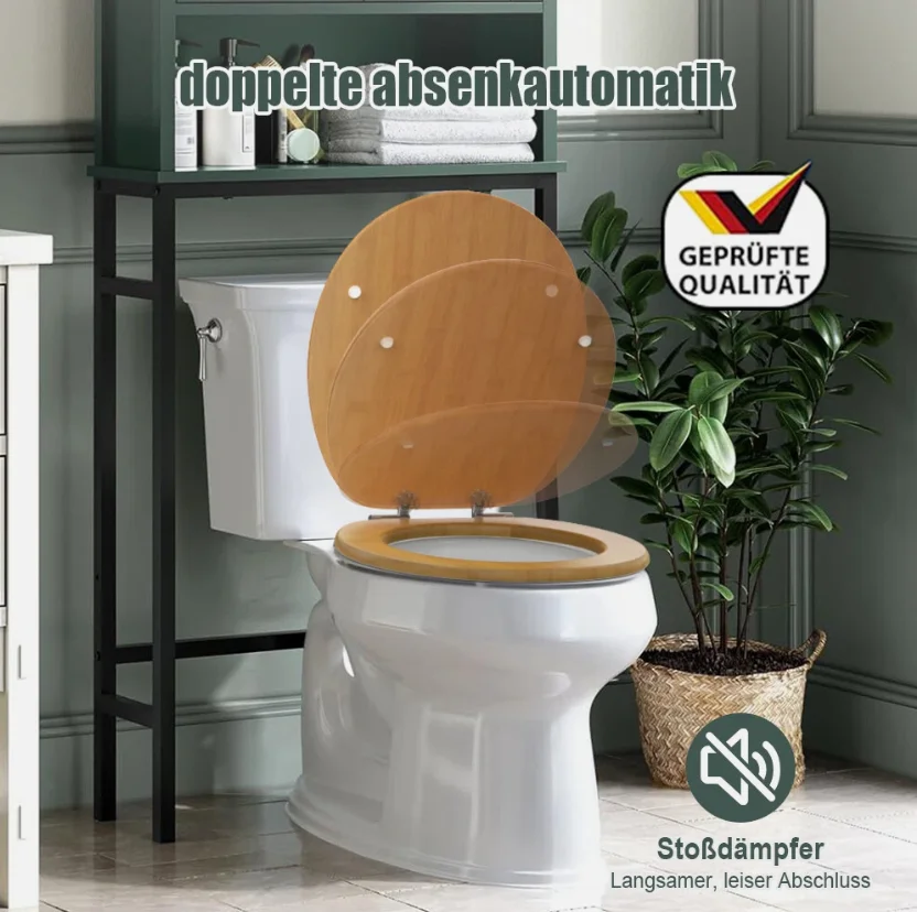Sainos WC-Sitz mit Absenkautomatik, Toilettendeckel mit Soft-Close, Toilettensitz mit. Toilettensitze für Badezimmereinrichtungen – Detail 1