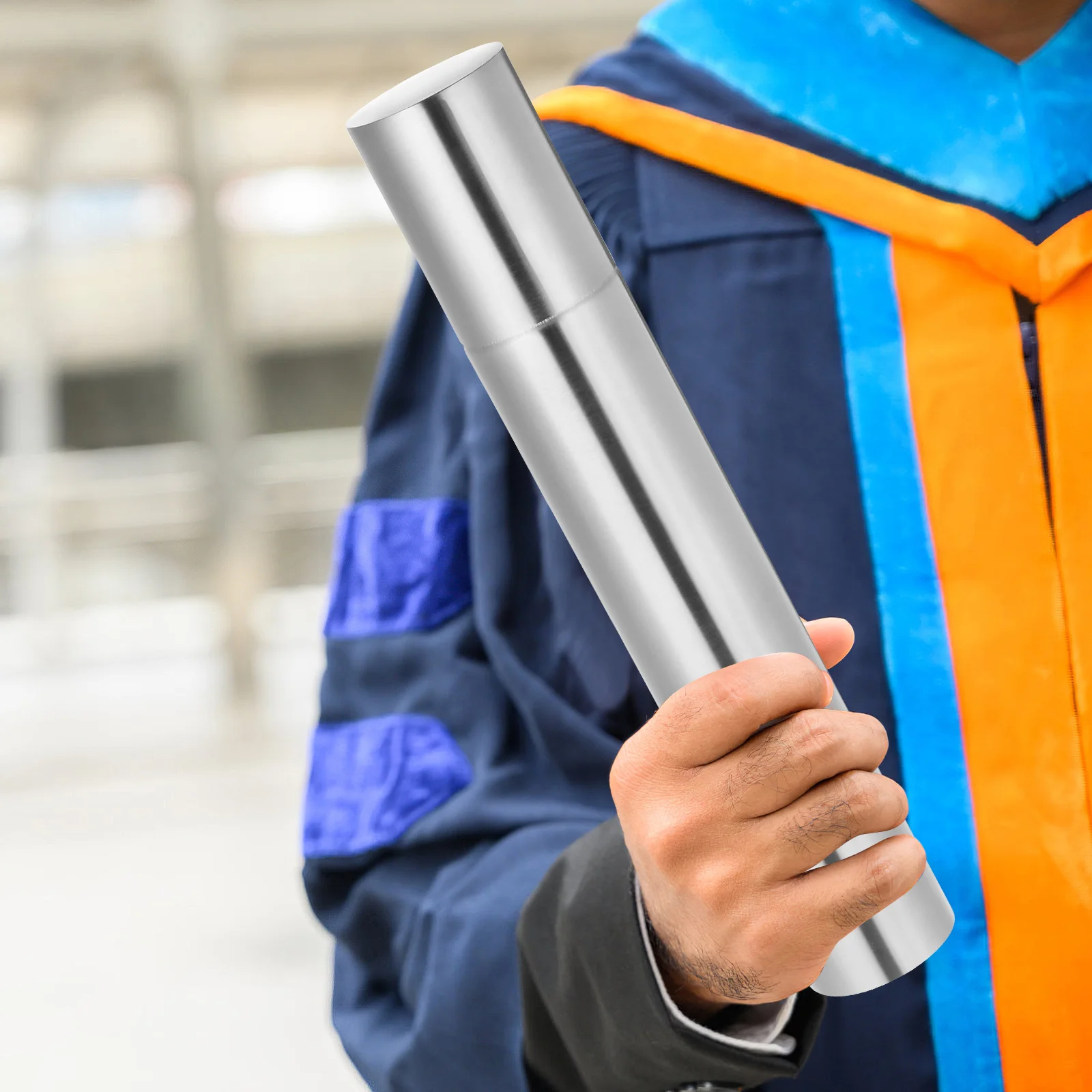 Almacenamiento de archivos, soporte de nacimiento de acero inoxidable, soporte para diploma, accesorio para certificado, tubo de premio, organizador decorativo para el hogar