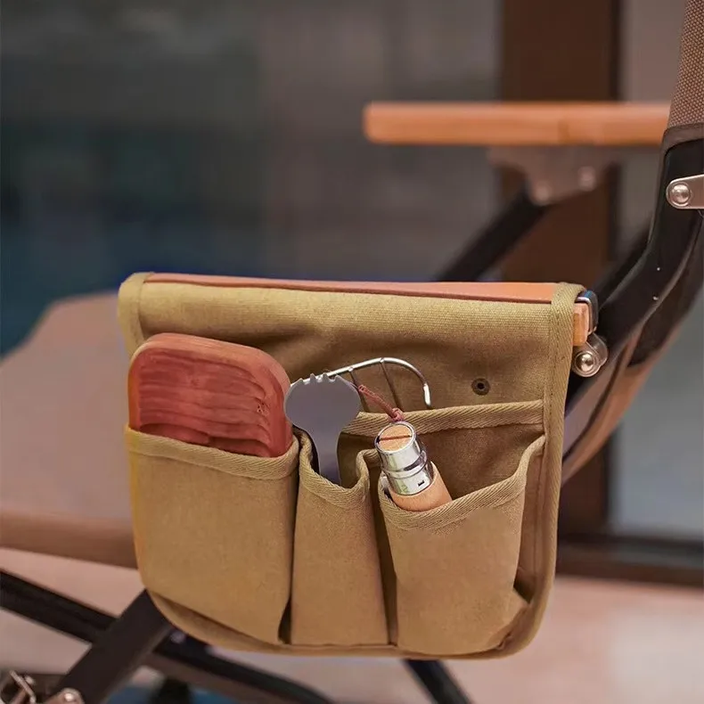 

Outdoor Chair Side Pocket Portable Chair Armrest Hanging Bag Wear Resistance Storage Bag For Camping BBQ Gardening Fishing