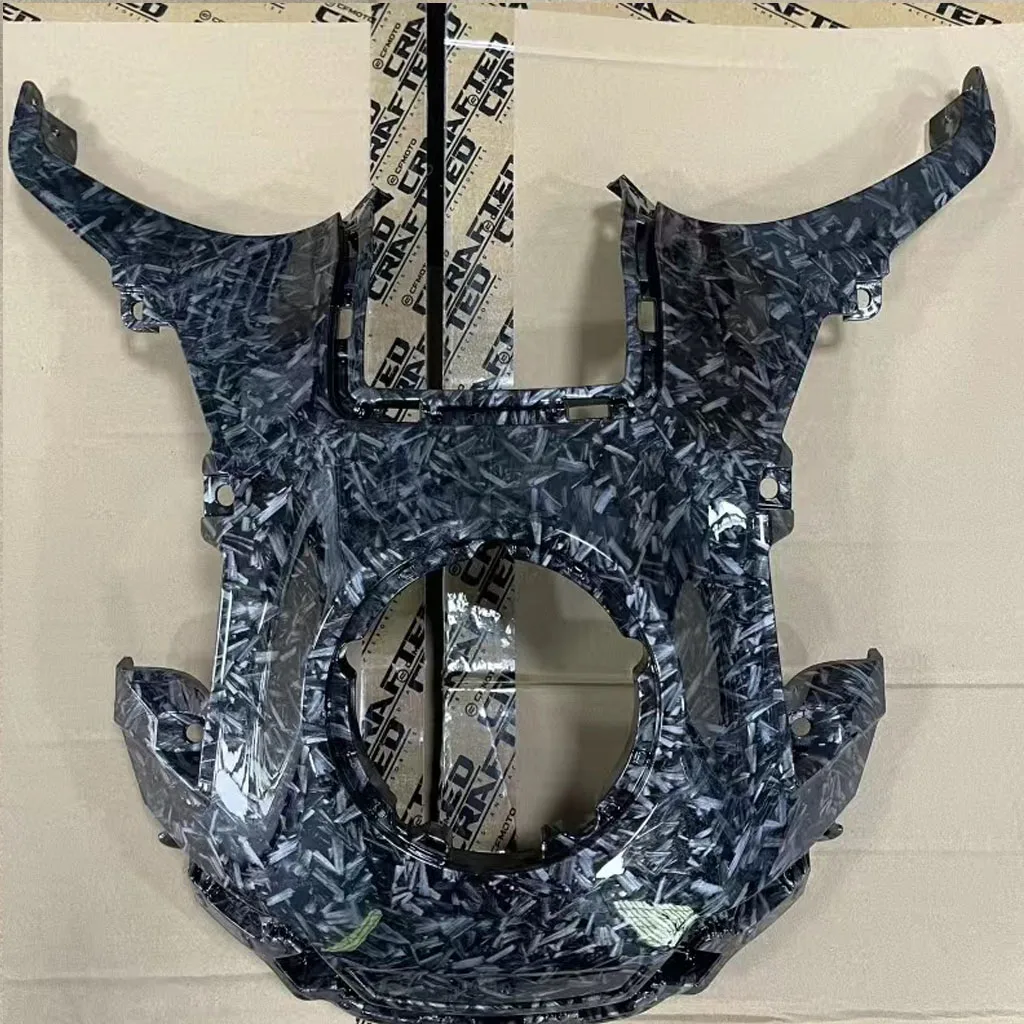 Couvercle de verrouillage de commutateur électrique, couvercle décoratif de verrouillage d'allumage, couvercle de réservoir de carburant, motif décoratif en fibre de carbone adapté pour CFMOTO 800NK