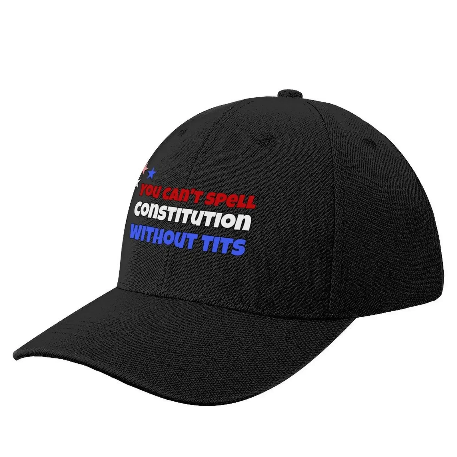 

Red, White & Royal Blue - U cant spell constitution without tits Baseball Cap New Hat Kids Hat western Hat Caps For Men Women's