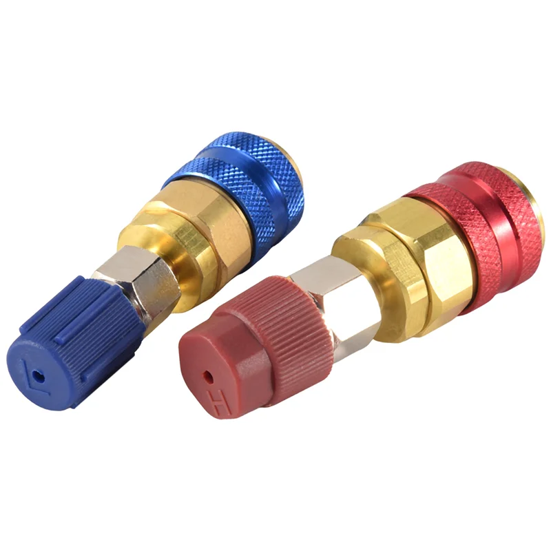 

AU34-High And Low Side Expansion Adapter R134A Freon Quick Connector Adapter Automotive Air Conditioning Accessories For Ford Fo