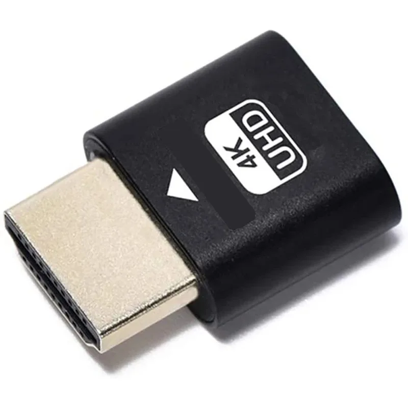 4K UHD HDMI EDID Dummy Plug Headless Virtual Display Emulator DDC Adapter For Bitcoin Mining Remote Desktop GPU Mining Rig
