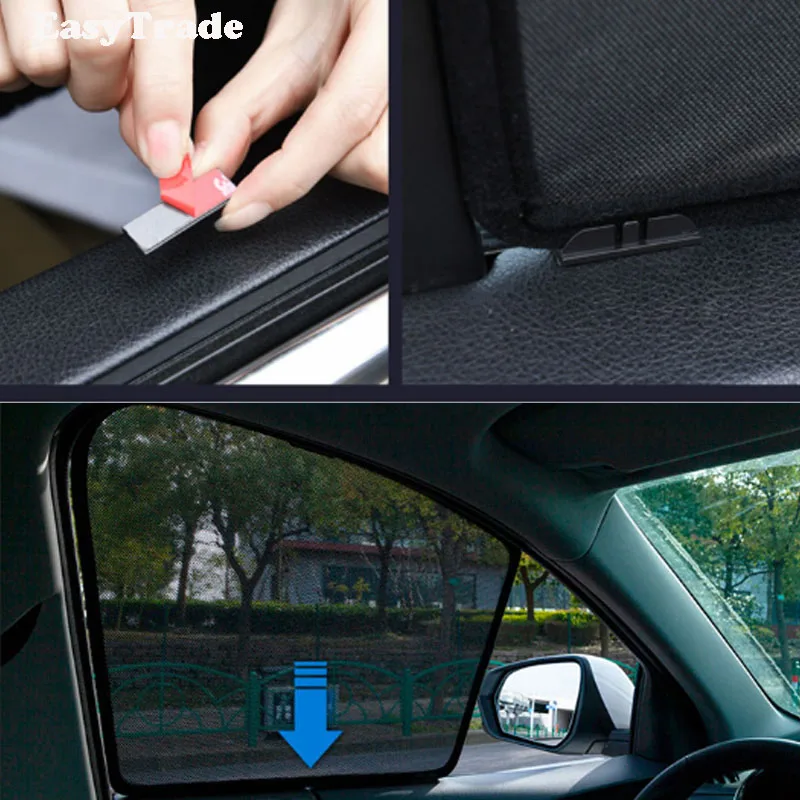 For Volvo XC40 2018 2019 2020 2021 2022 2023 Car Sunshade Side Window Mesh Curtains Sun Visor Sunscreen Heat Insulation Cover