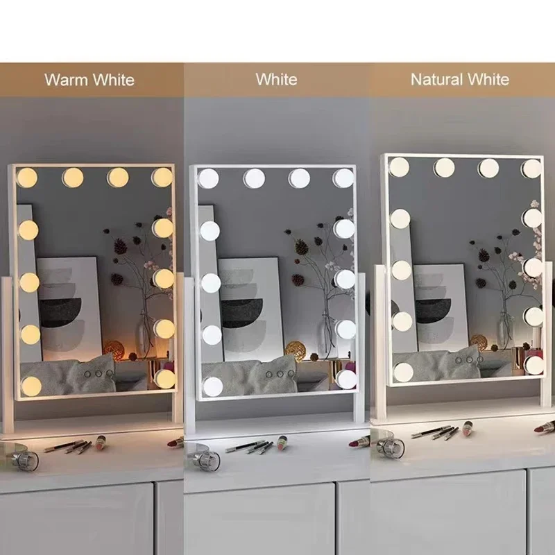 Nordic Vanity Mirror Fill Light Adjustable Luminance 3 Colors LED USB Wall Bulbs String For All Pretty 3 Colors Dimmable Light