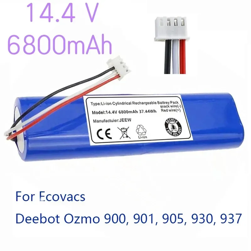 

Neue original 14.4 V 6800mAh Roboter-staubsauger Batterie Pack für Ecovacs Deebot Ozmo 900, 901, 905, 930, 937