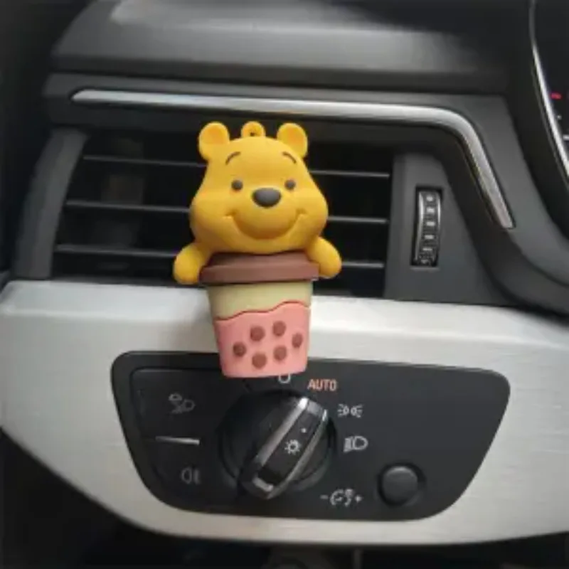 New Kawaii Winnie The Pooh Air Freshener Air Outlet Decoration Fashionable Car Air Conditioner Aromatherapy Car Decoration