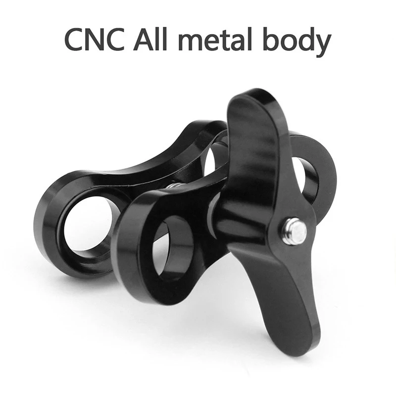 Diving Ball head Butterfly Clip Arm bracket Clamp CNC Mount Adapter Gopro 10 9 8 7 6 SJCAM Dji Osmo Action Camera Accessories