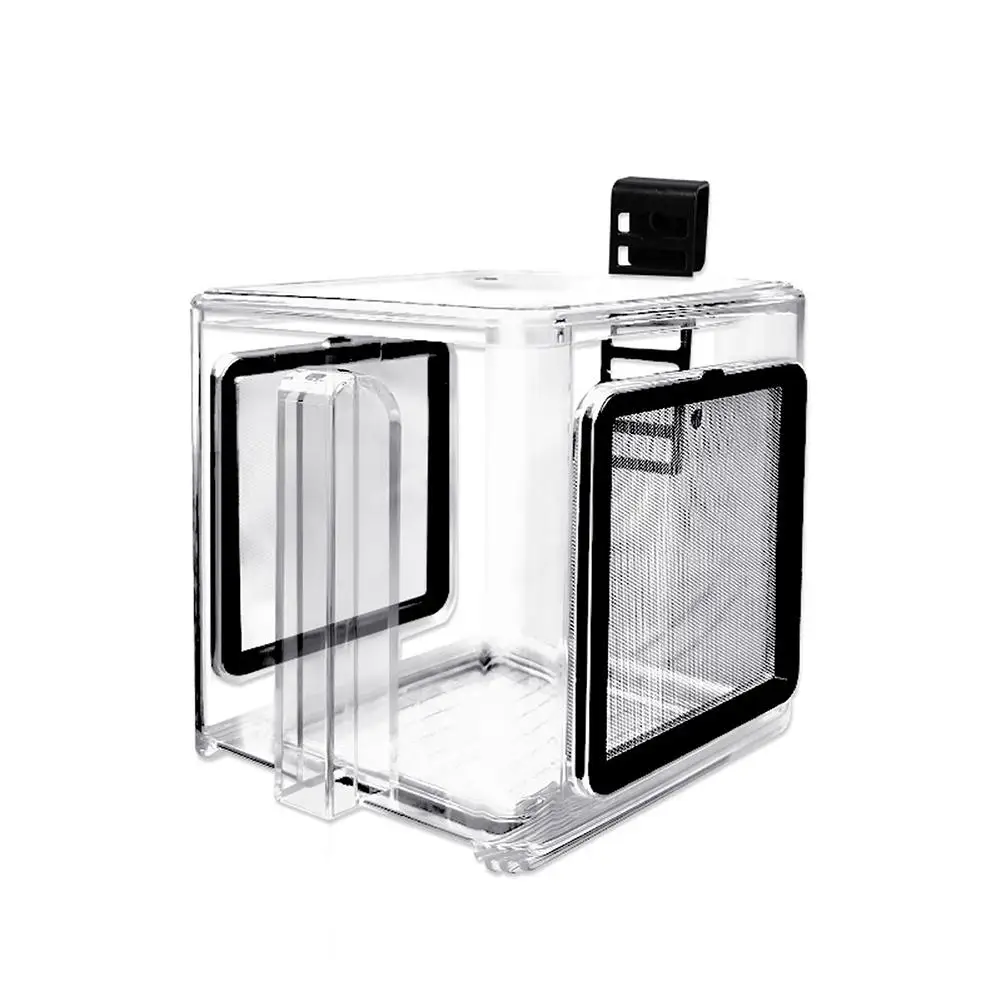 

Fish Tank Breeding Isolation Box With Detachable Mesh Transparent Acrylic Pneumatic Spawning Incubation Box (15 x 15 x 15cm)