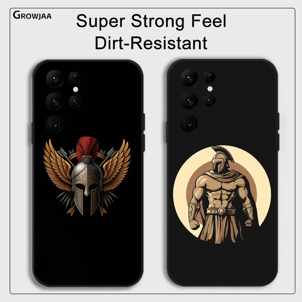 

Spartan Warrior Man Phone Case For Samsung Galaxy S25 S24 S22 S23 Ultra S21 S20 Plus 5G Protective Silicone Funda