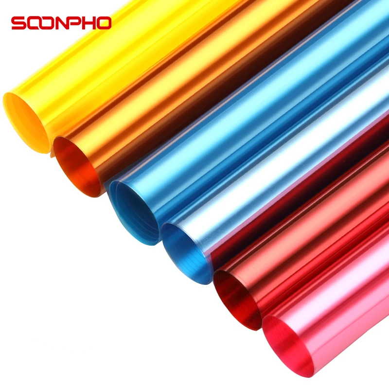 SOONPHO 40CMx50CM Color Gel Filter Paper  For Photography Studio LED Light Conical Snoots Stage Lighting