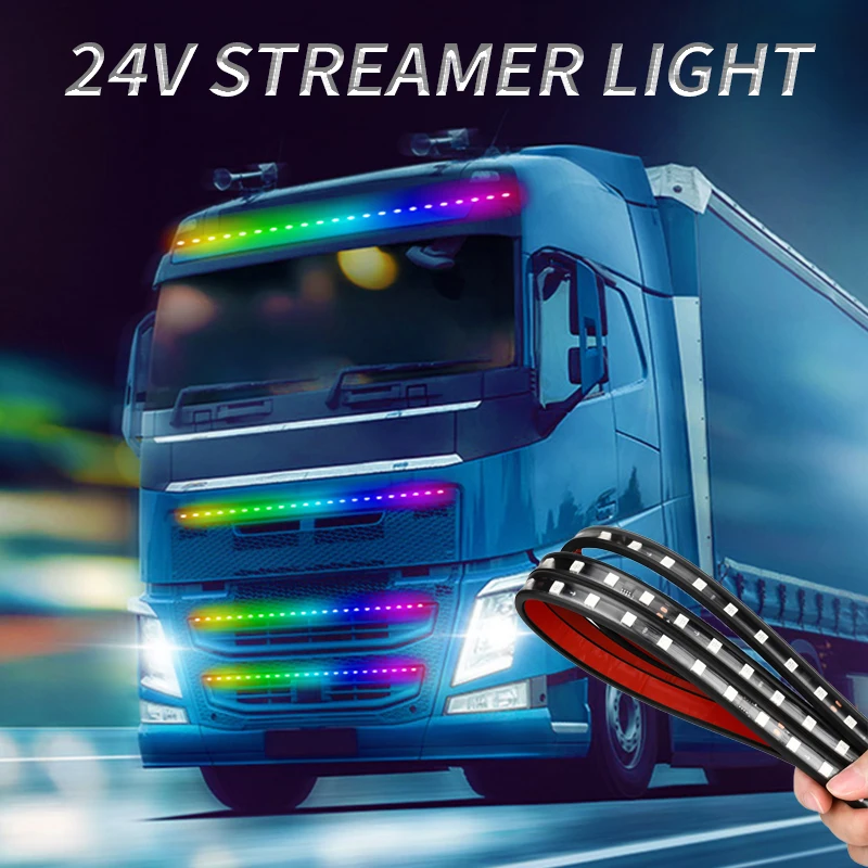 

24V 5050SMD Truck LED Strip Light Daytime Running Lighting Headlight Tailgate Lamp DRL Auto Dynamic Streamer Styling Decorative