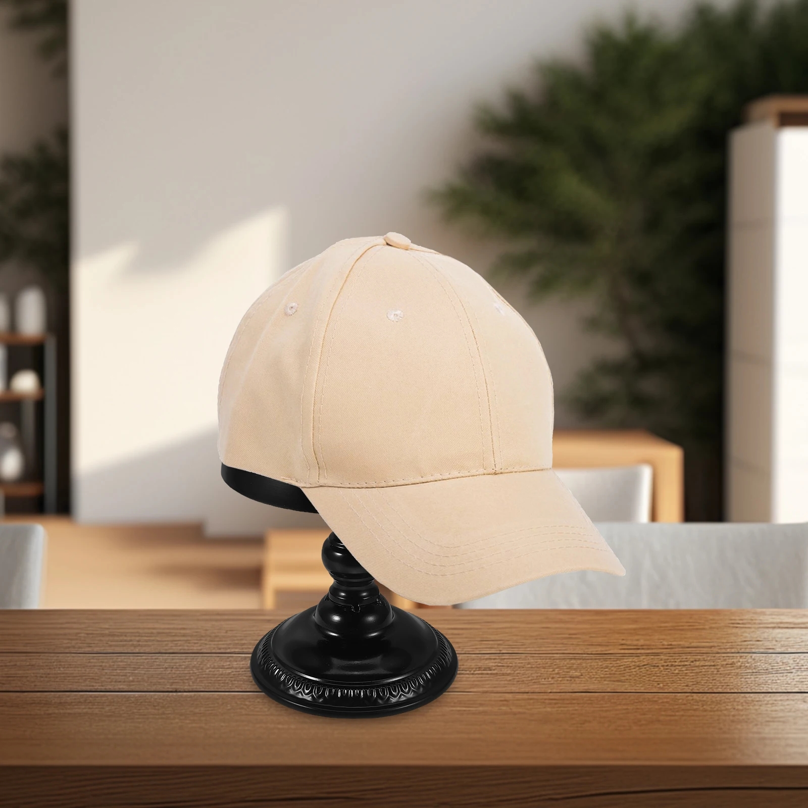 

Hat Display Stand Black Beanie Baseball Storage Organizer Risers Hanger Mannequin Head Pedestal Iron Shaper Closet