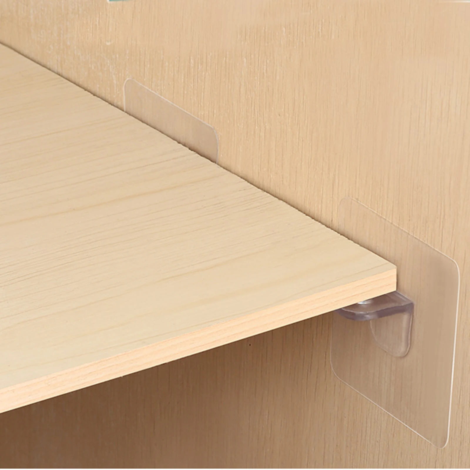 

12pcs Acrylic Shelf Bracket Adhesive Wall Mount Punch Free Closet Cabinet Support Brackets Partition Pin Layer Hardware