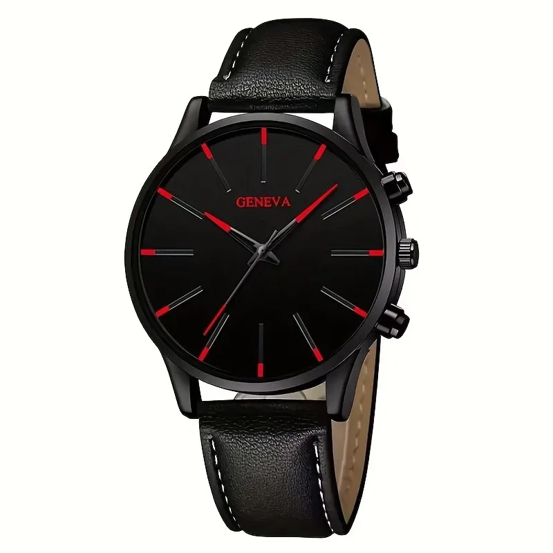 3Pcs New Retro Vintage Men's Round Quartz Watch Set, Valentine's Day, Easter, Ramadan, Birthday, Christmas, Gift for Friends and Family
