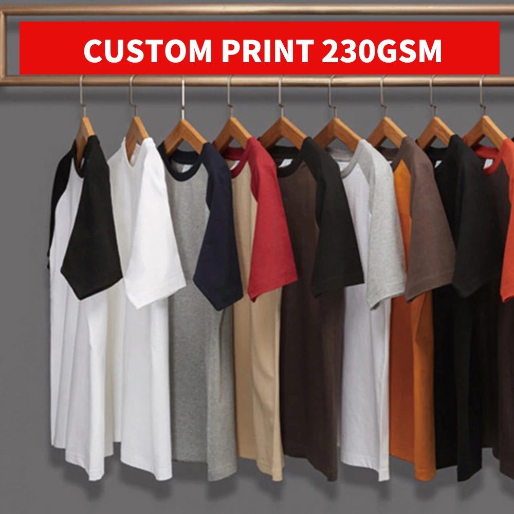 

Высококачественная футболка с контрастными вставками, 230 г/м², 100% хлопок, повседневная, для тренировок, уличного стиля, оверсайз, для мужчин