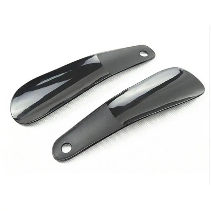 10PCS 16cm Shoes Horns Professional Black Plastick Shoe Horn Spoon Shape Shoehorn Shoe Lifter Flexible Sturdy Slip