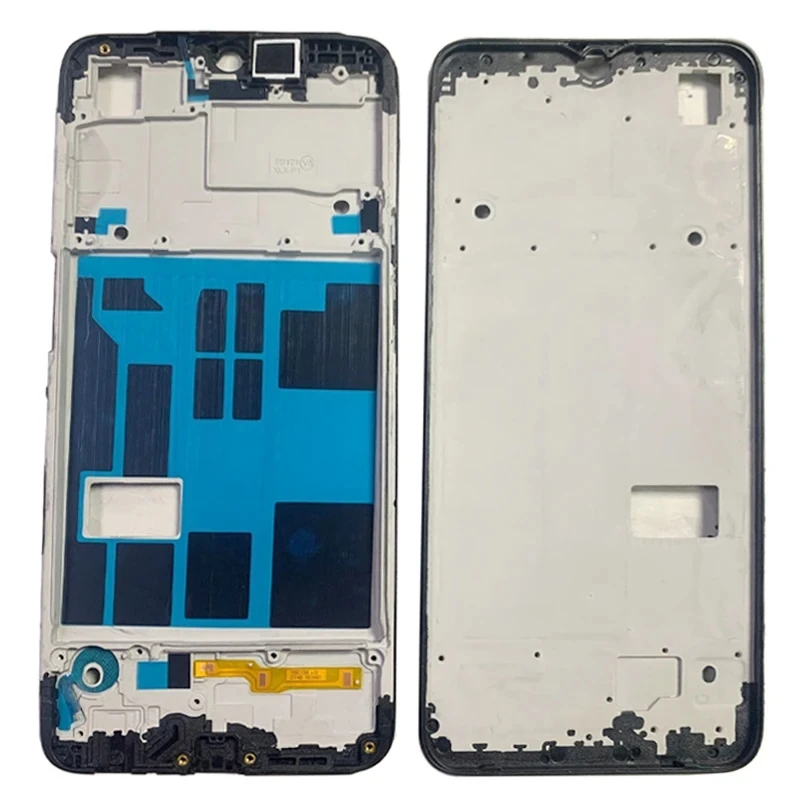 Marco de placa frontal LCD, bisel medio para Oppo F9, F9 Pro, A7X, cubierta de batería, carcasa de puerta trasera, Marco medio, botón de llave lateral