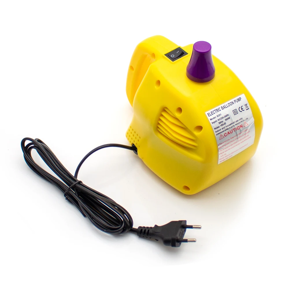 Minibomba eléctrica portátil para globos, inflador de un solo orificio, máquina de inflado rápido de 500W para fiesta de boda
