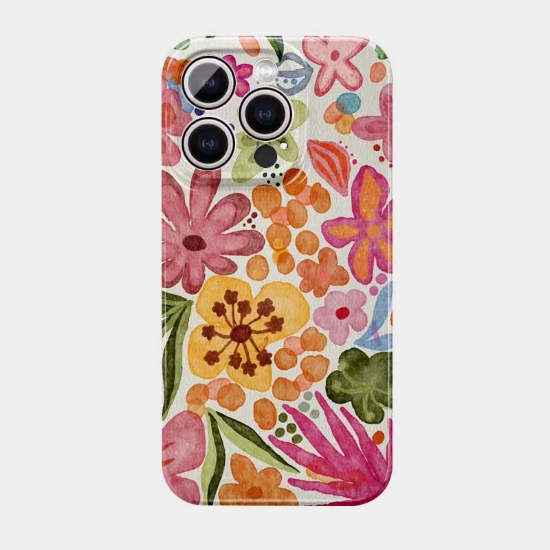 Coque de téléphone en acrylique à motif de fleurs roses symbolisant la prospérité pour IPHONE 17 Air 16E 15 PROMAX 14Plus 13 12 MINI 11PRO