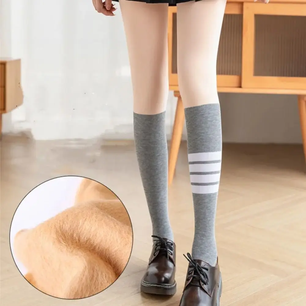 

Fashion Thicken Striped Splicing Pantyhose Nylon Seamless Women Stockings Tights Matching Dress Velvet Tights Ladies