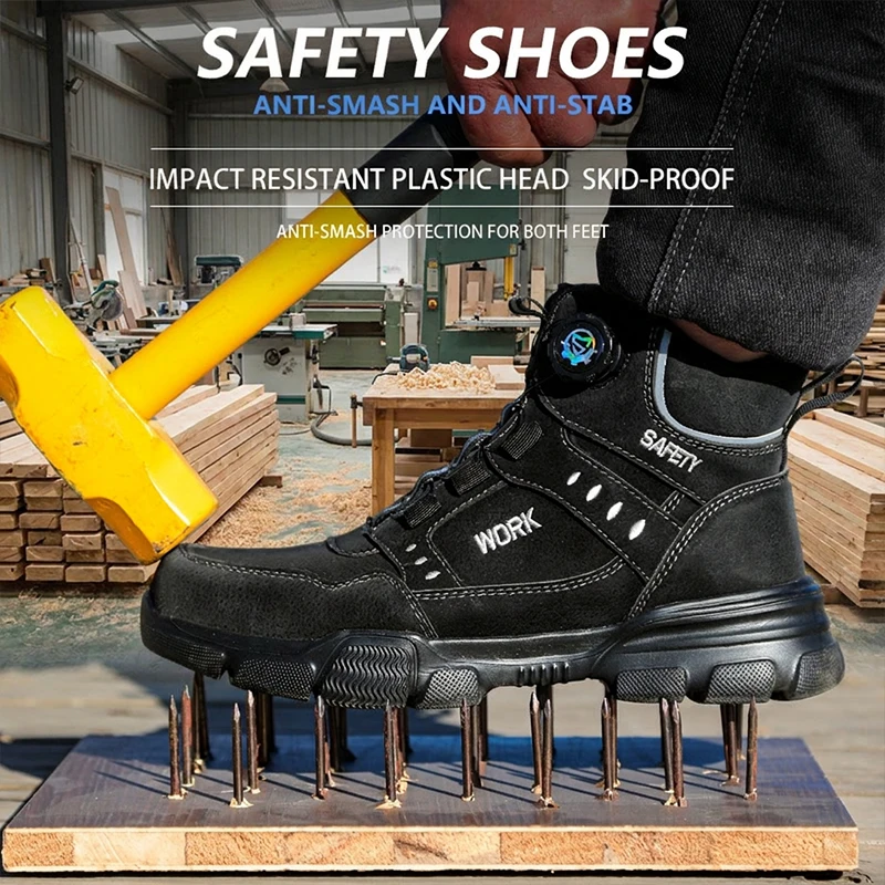 Traitement du bois, traitement de l'acier, chaussures de sécurité, chaussures de protection, chaussures de travail, anti-choc, anti-perforation, respirantes, confortables