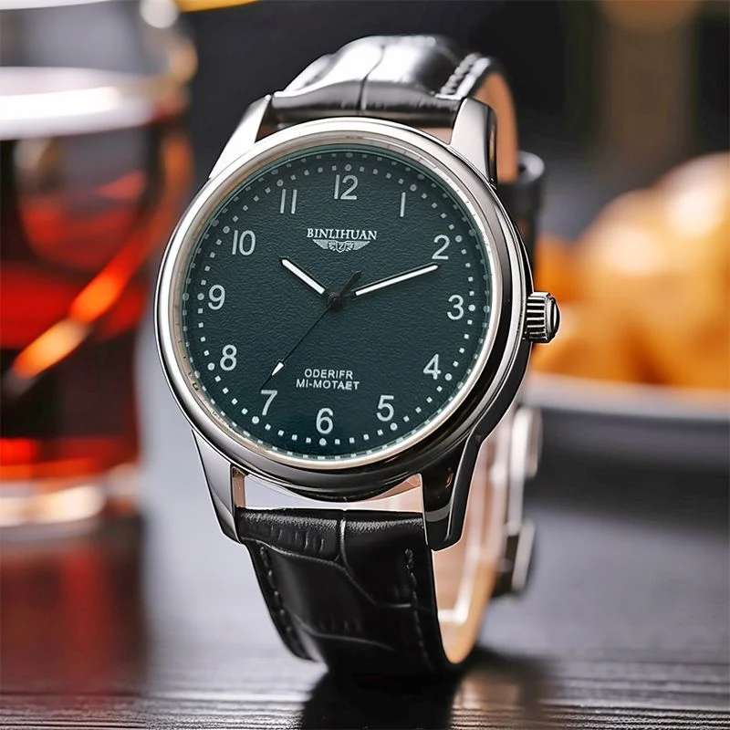 Relógio de quartzo masculino de negócios de luxo marca superior pulseira de couro à prova dwaterproof água bonito relógio de pulso para homem 2025 novo modelo