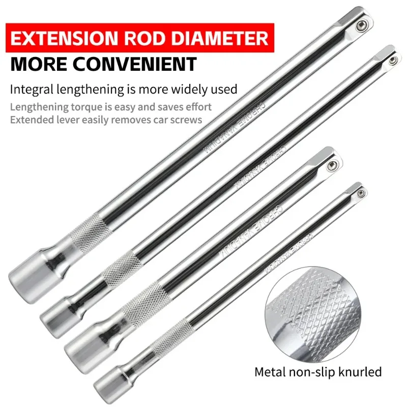 

1 гаечный ключ с храповым механизмом, шатун, удлинитель, большой, средний, маленький, удлинитель для электрического ключа, набор из 15 предметов