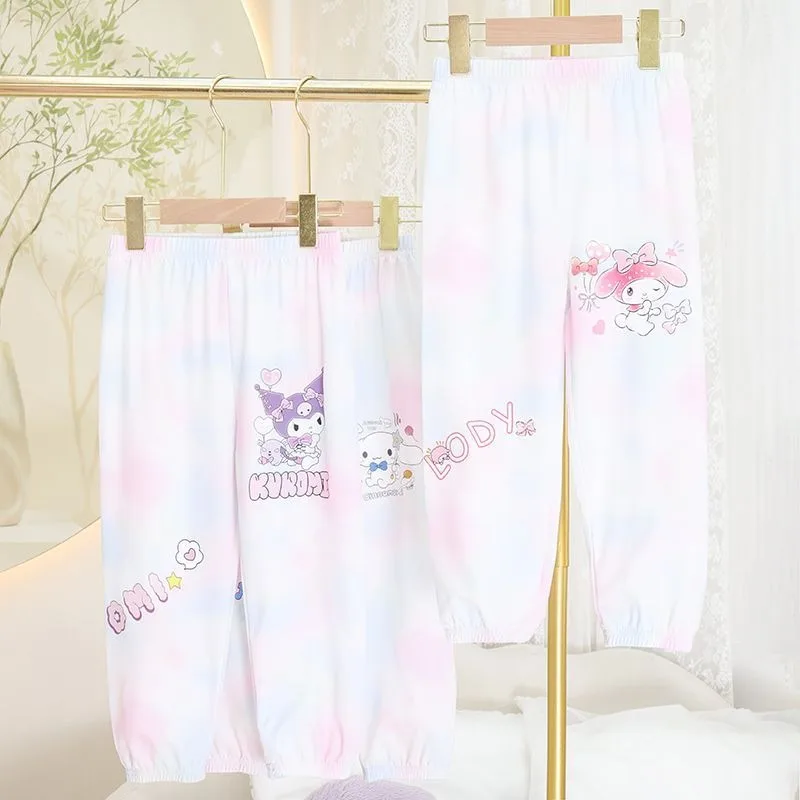 

Spring Summer My Melody Anime Kawaii Sanrio Children Breathable Loose Mosquito Repellent Pants Cute Children Clothes Gifts