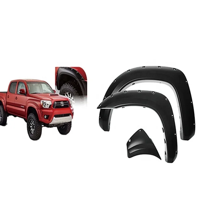 

Car Fender Flares For Toyota Tacoma 2012-2014 Long Fender With 73.5 Fleetside Long Bed 4x4 Off Road Arch Fender Flares