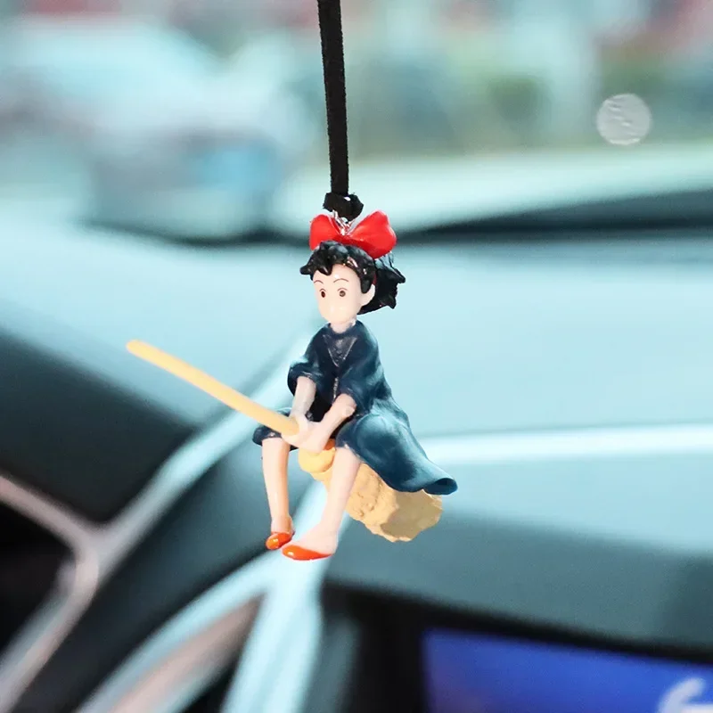 Car Ornament Broom Girl Magical Witch Hanging Pendant Broomstick Girl Swing Interior Hanging Decoration Interior Accessories