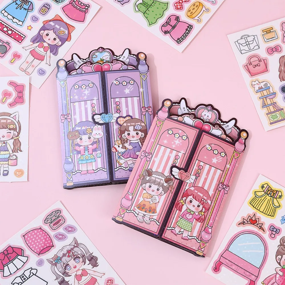 DIY Toy Aki Sauce Quiet Book Quiet Book Cartoon Princess Change Clothes Stickers Sparkling Manual Sticker