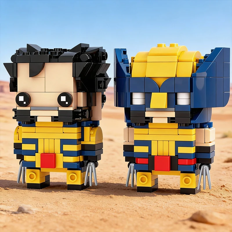 DIY 486 PCs Epic Hero Collection Building Blocks, Big Head Style 2-Figure Set, Creative Construction Toy, Premium Festival Gift view 3