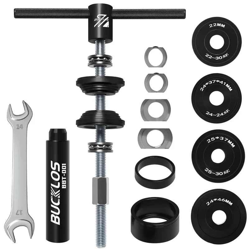 

BUCKLOS Bicycle Bearings Extractor Installation Tool Bike Wheels/Hub Bottom Bracket Press Set BB Axis Soft Tail Frame Repair Kit