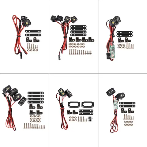 Bright ไฟ LED ไฟหน้า Spotlight สําหรับ 1/10 RC Crawler รถ Axial SCX10 TRX4 TRX6 Wraith RR10 JEEP Wrangler WPL MN99S