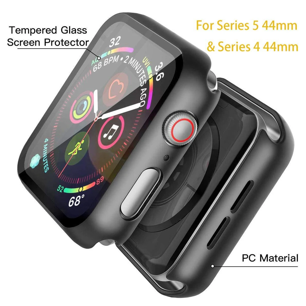 For Apple Watch 44mm 42mm band with case Series 5 4 Stainless Steel for Iwatch strap 38 40mm Watch Link bracelet and Case Cover